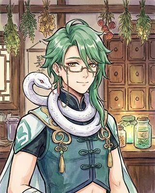 Baizhu Genshin Impact Character Art